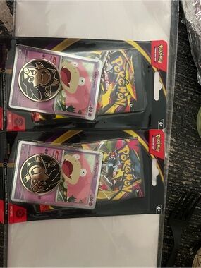 Pokémon Trading Card Game Blister Pack Slowpoke Promo Card 2 packs Pitch Black